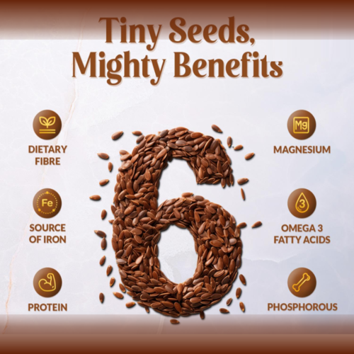 Vedahillz Flax Seeds for Holistic Health Made from Fresh Handpicked Flax Seeds